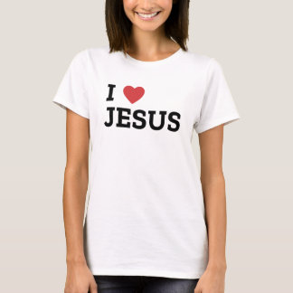 Camiseta de fe cristiana 'Amo a Jesús'