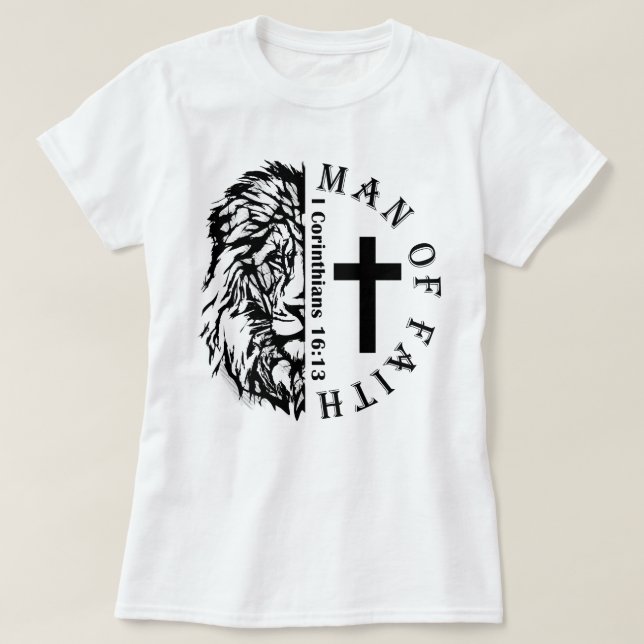 Camiseta De Fe, Hombre De Fe Christian Boho (Diseño del anverso)