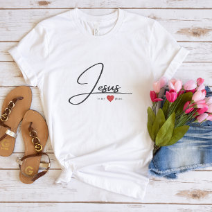 Camiseta de fe para mujeres   Jesús con corazón