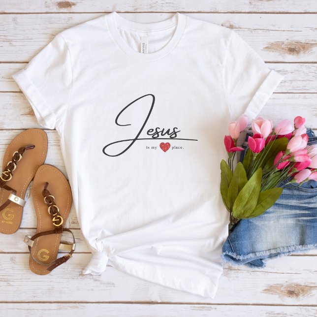 Camiseta de fe para mujeres | Jesús con corazón (Subido por el creador)