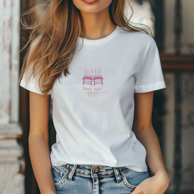 Camiseta de Fecha de Parto Personalizada Baby Load (Baby Loading Please Wait Custom Due Date Shirt)