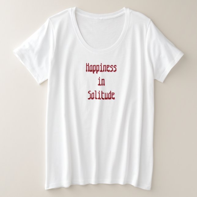 Camiseta de Felicidad en Soledad (Anverso del diseño)