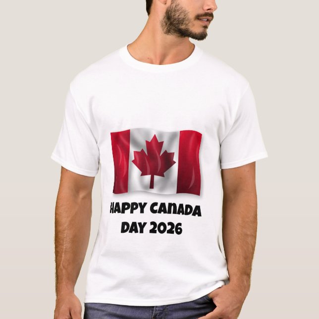 Camiseta de Feliz Día de Canadá para Hombres (Anverso)