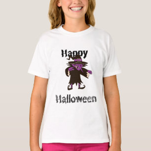 Camiseta de Feliz Halloween para Niñas Brujas