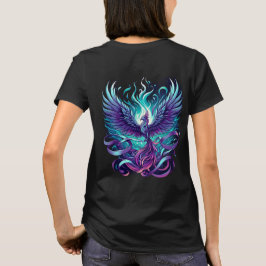 Camiseta de Fénix Verde Azul y Púrpura – Símbolo d