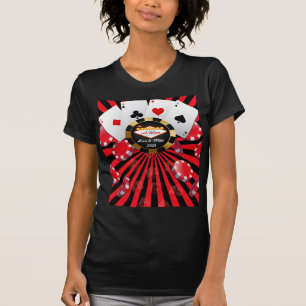 Camiseta de Ficha de Póquer Casado en Las Vegas