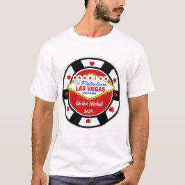 Camiseta de ficha de póquer de Casados en Las Vega