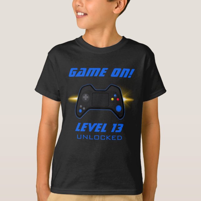 Camiseta de fiesta de cumpleaños del videojuego az (Anverso)