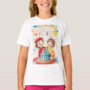 Camiseta de fiesta de cumpleaños para gemelos (niñ