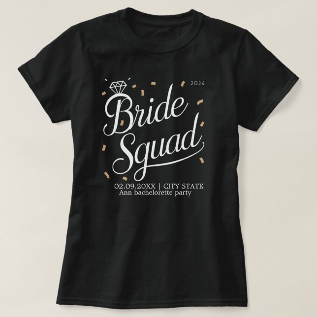 Camiseta de fiesta de despedida de soltera de la c (Diseño del anverso)