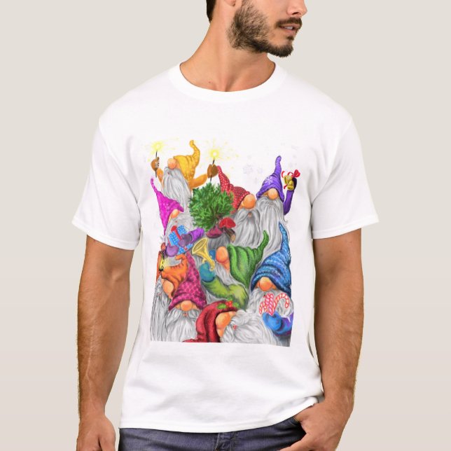 Camiseta de fiesta de Gnomos de Navidad (Anverso)