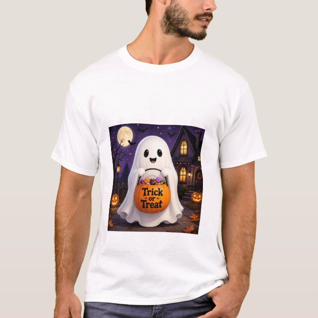 Camiseta de fiesta de Halloween con truco o trato  (Anverso)