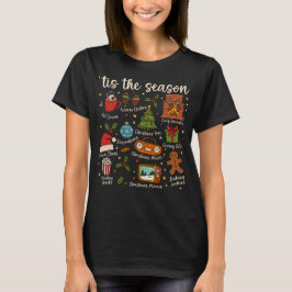 Camiseta de fiesta de iconos navideños acogedores 