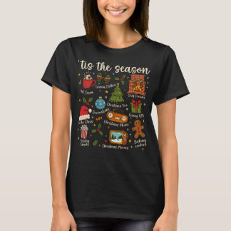 Camiseta de fiesta de iconos navideños acogedores 