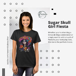 Camiseta de Fiesta de la Muchacha de la Calavera A