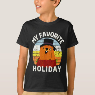 Camiseta de fiesta de marmota linda vintage retro 
