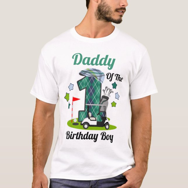 Camiseta de Fiesta de  Papi de Cumpleaños Golf (Anverso)