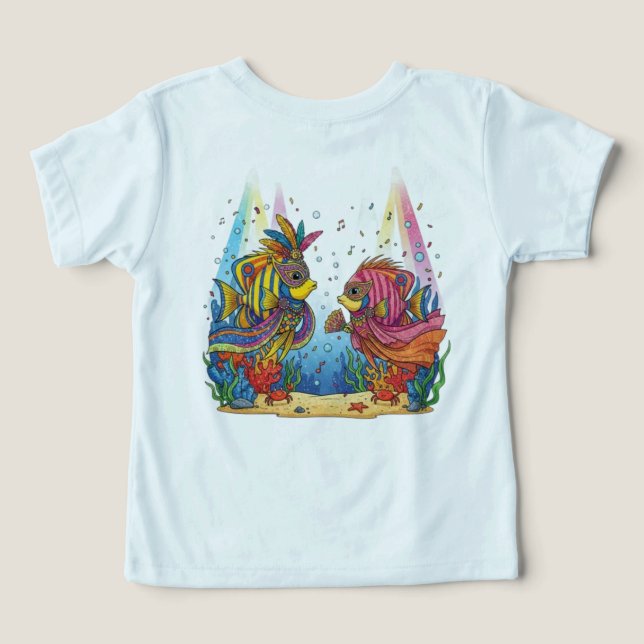 Camiseta de fiesta de peces disfrazados venecianos (Diseño Reverso )