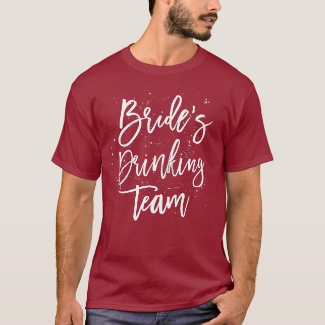 Camiseta de fiesta de soltera del equipo de bebida (Anverso)