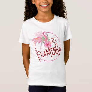 Camiseta de fiesta tropical de flamenco rosa