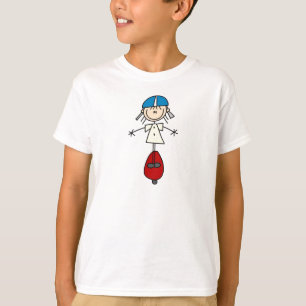 Camiseta de figura de palo de patinador