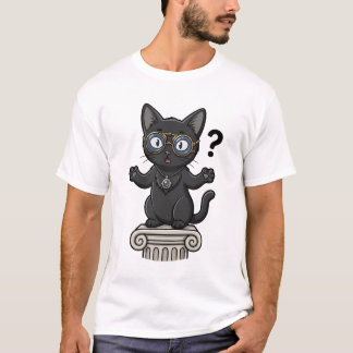 Camiseta de Filosofía y Ley Lady Justice Black Cat