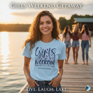 Camiseta de fin de semana de chicas fuera de la ci
