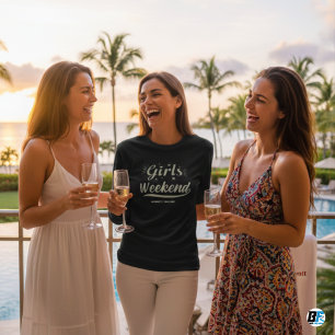 Camiseta de fin de semana de chicas fuera de la ci