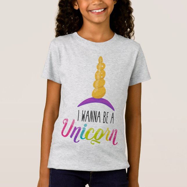 Camiseta de finas camisetas de unicornio (Anverso)