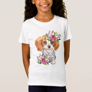 Camiseta de finas camisetas del rey Charles Puppy 