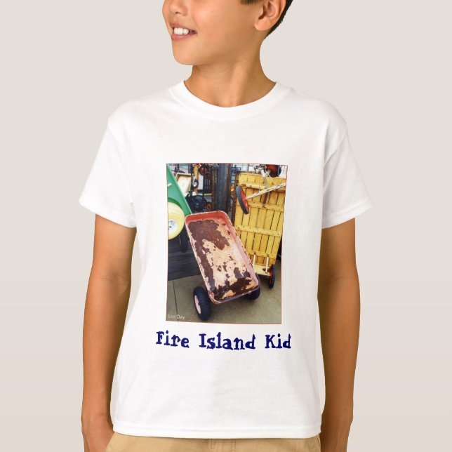 Camiseta de 'Fire Island Kid' de los vagones de co (Anverso)