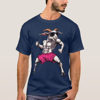 Camiseta de fitness de cabra
