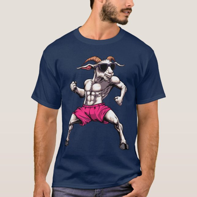 Camiseta de fitness de cabra (Anverso)