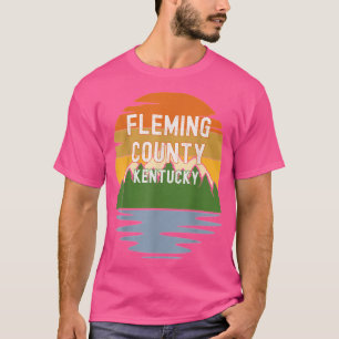 Camiseta De Fleming County Kentucky Vintage Sunset Gift