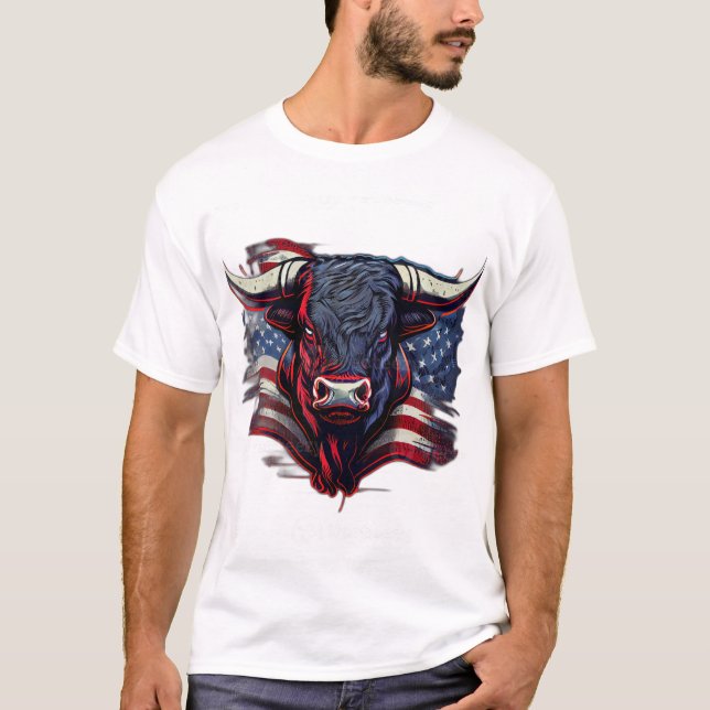 Camiseta de flog norteamericana de moda para hombr (Anverso)