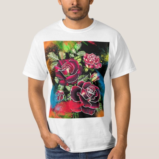  camiseta   de flor (Anverso)
