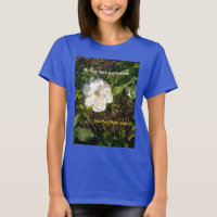 Camiseta de flor blanca