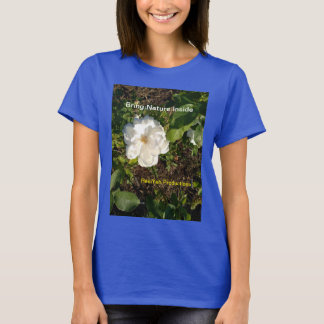 Camiseta de flor blanca