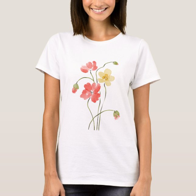 Camiseta de flor de amapola (Anverso)