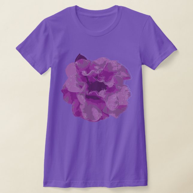 Camiseta de Flor de Camelia Púrpura Moderna (Distribución)