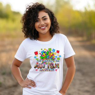 Camiseta de flor de conciencia autista