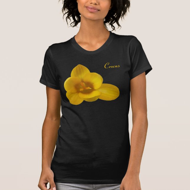Camiseta de flor de croco amarillo personalizable (Anverso)