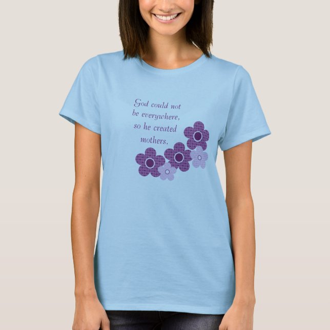 Camiseta de flor de flores creada por Dios, Lavend (Anverso)