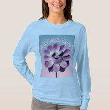 Camiseta De Flor De Lavanda De Jubilación Azul