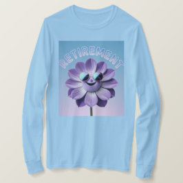 Camiseta De Flor De Lavanda De Jubilación Azul