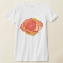 Camiseta de flor de lirio de agua de melocotón rea