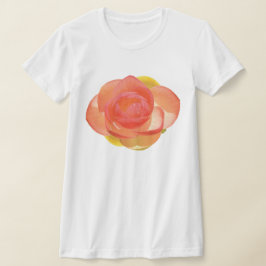 Camiseta de flor de lirio de agua de melocotón rea