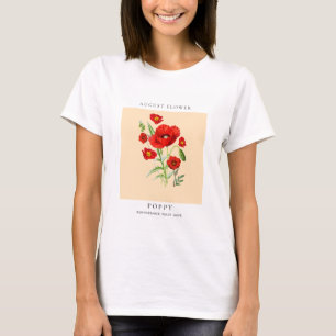 Camiseta de Flor del Mes de Cumpleaños de Agosto