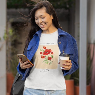 Camiseta de Flor del Mes de Cumpleaños de Agosto