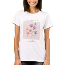 Camiseta de Flor del Mes de Cumpleaños de Septiemb